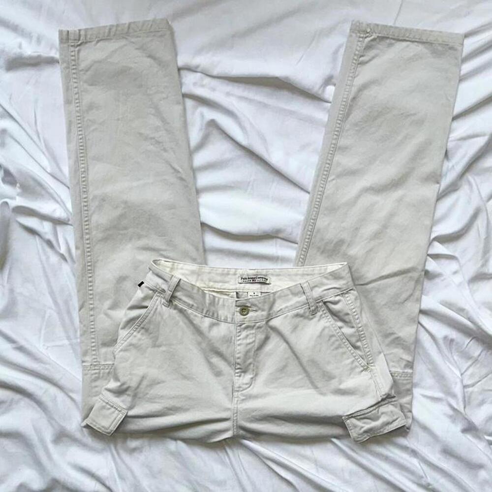 Vintage Polo Jeans Ralph Lauren khaki cream cargo pants